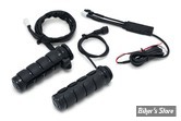 POIGNEES CHAUFFANTES - KURYAKYN - TIRAGE ELECTRONIQUE - HEATED ISO GRIPS - NOIR BRILLANT - 6472