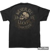 TEE-SHIRT - LUCKY 13 - NEVER DIE - NOIR - TAILLE M