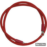 CABLE DE BATTERIE - LONGUEUR : 12" - NYC CHOPPERS - CABLE POSITIF - UNI / ROUGE - LONGUEUR :12" / 30.50CM