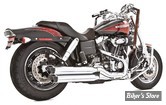 - SILENCIEUX FREEDOM PERFORMANCE - DYNA FXDWG / FXDF 08/17 - RACING - CHROME / EMBOUT NOIR SCULPTE - HD00319