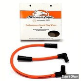 FILS DE BOUGIES SCREAMIN EAGLE - 31944-99C - DYNA 99/17 - 10MM PHAT SPARK PLUG WIRES - ORANGE