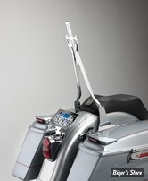 X - MONTANT DE SISSY BAR - CYCLE VISIONS - DAGGERTUDE - LARGEUR 8 1/4" À 8 3/4" - HAUTEUR : 18" - CHROME