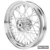 16 x 3.00 - ROUE ARRIÈRE ET AVANT 40 RAYONS - REPLICA - 36/66 - OEM 40981-40 - Replica F-H Star Hub Wheel - MOYEU : CHROME / VOILE : CHROME / RAYONS : CHROME