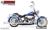 - ECHAPPEMENT FREEDOM PERFORMANCE TRUE DUAL - SHARKTAIL - 36" - SOFTAIL 07/17 - CHROME - HD00323