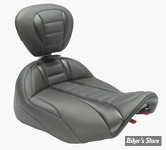 - SELLE MUSTANG - FREEDOM TOURING SEAT - TOURING 2023UP - Deluxe Touring Solo Seat INSERTS CARBONE - NOIR / COUTURES : BLEU CIEL -  89401SB