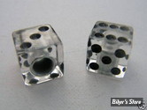 BOUCHONS DE VALVE TRIK TOPZ - DICE - CLAIR