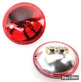 ECLATE K - PIECE N° 19A - 4" 1/2 - OPTIQUE SCELLÉ - 12V/30W - LISSE / ROUGE - OEM 68727-64 / A - PURSUIT - LA PAIRE