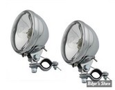 ECLATE K - PIECE N° 10 - KIT PHARES ADDITIONNELS 12V - OEM 11366-38 - OPTIQUE CLAIR / LISSE - CHROME - LA PAIRE