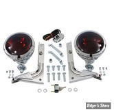 - KIT PHARES ADDITIONNELS - FL 60/84 - OEM 68605-70 - Pursuit Spotlamp Kit - CHROME - OPTIQUE : ROUGE