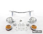 ECLATE K - PIECE N° 00 - KIT PHARES ADDITIONNELS - TOURING FLHR 94UP - CHROME - AVEC CLIGNOTANTS