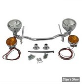 ECLATE K - PIECE N° 00A - KIT PHARES ADDITIONNELS - SOFTAIL FLST 86/99 - CHROME - AVEC CLIGNOTANTS