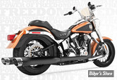 - ECHAPPEMENT FREEDOM PERFORMANCE TRUE DUAL - RACING - SOFTAIL 86/06 - CORPS NOIR/ SORTIE NOIR