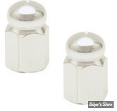 BOUCHONS DE VALVE TRIK TOPZ - HEX DOMED - ARGENT