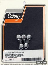 VISSERIE DE CACHE ALLUMAGE - TWIN CAM 99/17 / SPORTSTER 04/21 - OEM 68042-99 / 68120-00 / 8679 - COLONY - ACORN / CHROME