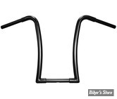 GUIDON Z-BAR STYLE - GUIDON NASH MOTORCYCLE COMPANY - 1 1/4" - PUDGY MIDGET GIMP HANDLEBAR - HAUTEUR : 14" - NOIR