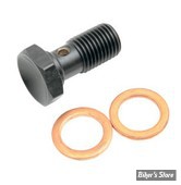 VIS BANJO 3/8-24 - GOODRIDGE - OEM 41747-82A - INOX / NOIR - AVEC RONDELLES JOINT 