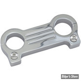 ECLATE A1 - PIECE N° 13 -  SUPPORT DE COMPTEUR AVEC GUIDON T-BAR - DYNA / SPORTSTER - POUR DIAMETRE DE 32.00MM / 1 1/4" - ACCUTRONIX - CHROME - GM101-C