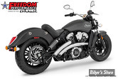 ECHAPPEMENT -  FREEDOM PERFORMANCE - INDIAN SCOUT - RADICAL RADIUS 2 EN 2 - STAR - CHROME / EMBOUTS NOIR - IN00341