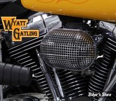 - FILTRE A AIR - WAYTT GATLING - BIGTWIN 93/07 - NID D'ABEILLE - OVAL - CHROME - COMPLET 