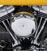 - FILTRE A AIR - WYATT GATLING - BIGTWIN 93/07 - ROND - DIAMETRE : 7"- CHROME - MOTOCYCLE LOGO - COMPLET