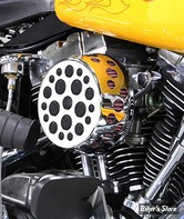 - FILTRE A AIR - WYATT GATLING - BIGTWIN 93/07 - ROND HOLE DESIGN - CHROME - COMPLET