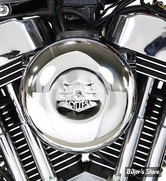- FILTRE A AIR - WYATT GATLING - SPORTSTER 91UP - ROND - DIAMETRE 7" - MOTORCYCLE LOGO - CHROME - COMPLET