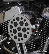 - FILTRE A AIR - WYATT GATLING - SPORTSTER 91UP - ROND HOLE - CHROME- COMPLET