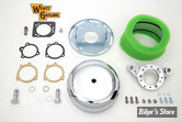 FILTRE A AIR - WYATT GATLING - SPORTSTER 91UP - ROND LISSE - DIAMETRE 7" - CHROME - COMPLET