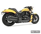 SILENCIEUX - FREEDOM PERFORMANCE - V-ROD - RACING SLIP-ON - CHROME / EMBOUT : NOIR SCULPTE  - HD00342