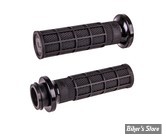 - POIGNEES - ODI -V-TWIN LOCK-ON™ HART-LUCK SIGNATURE FULL-WAFFLE GRIP SET - TIRAGE ELECTRONIQUE - CAOUTCHOUC : NOIR / COLLIER : NOIR - V31HTW-BB-B