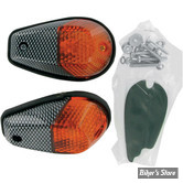 FEU DE CARROSSERIE - K&S TECHNOLOGIES INC. - MARKER LIGHT - CORPS : CARBON - CABOCHON : ORANGE - DOUBLE FILAMENT