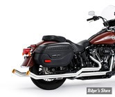 - ECHAPPEMENT - FREEDOM PERFORMANCE -SOFTAIL 86/06 - UPSWEPT TRUE-DUAL - CHROME / EMBOUTS DROITS DORE - 