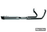 ECHAPPEMENT - TWO BROTHERS RACING - TOURING MILWAUKEE EIGHT 17UP - Ghost Full System - SLASH CUT - CHROME / EMBOUTS : NOIR - 005-46402-S-753235