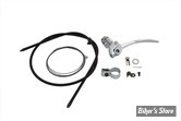 ECLATE L - PIECE N° 00 - KIT CABLE ET POIGNEE POUR FOURCHES À RESSORTS  - OEM 000000 - LONGUEUR DE CABLE : 115CM - CHROME - REPLICA - V-TWIN 