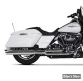 ECHAPPEMENT - TWO BROTHERS RACING - TOURING MILWAUKEE EIGHT 17UP - Ghost Full System - SLASH CUT - CHROME / EMBOUTS : POLI - 005-46402-PS-753237