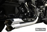 ECHAPPEMENT LA CHOPPERS FUSION EXHAUST SYSTEM - COLLECTEUR CHROME / PARES CHALEUR NOIR / EMBOUTS CHROME