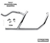 COLLECTEUR TOURING 85/94 - PAUGHCO - TOURING 85/94 - CROSSOVER DUALS - 1 3/4 - CHROME - 735-5