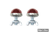 REFLECTEUR / CATADIOPTRE -Ø 25.40 MM - V-TWIN -  GLASS LICENSE PLATE REFLECTORS SET - COULEUR : ROUGE