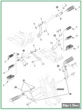  ECLATE J - PIECE N° 00 - ECLATE DES PIECES DE SUPPORTS ET REPOSES PIEDS - SPORTSTER 2004/2021