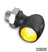 CLIGNOTANT A LEDS -   KELLERMANN - BULLET ATTO LED TURN SIGNAL - FINITION : NOIR - CABOCHON : CLAIR - LA PIECE