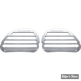 - GRILLES DE HAUT PARLEUR AVANT - ROAD GLIDE 98/13 - COVINGTONS CUSTOMS - FINNED - CHROME