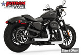 - ECHAPPEMENT FREEDOM PERFORMANCE - STAGGERED DUALS - 2EN2 - SPORTSTER 04UP - CHROME / SORTIES NOIR SCULPTE - HD00382