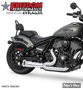 ECHAPPEMENT - FREEDOM PERFORMANCE - INDIAN CHIEF 22UP - SHORTY 2 EN 1 TURNOUT - CHROME - EMBOUT DROIT : CHROME - IN00387