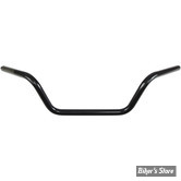 GUIDON DRAG BAR - DRAG SPECIALTIES - BUCKHORN - HAUTEUR : 17.15cm - LOW - AVEC EMPREINTES / TBW  - NOIR BRILLANT