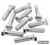 VIS TETE HEXAGONALE - 3/8"-24 X 38.00MM / 1 1/2" - CHROME - LE PAQUET DE 10 PIECES