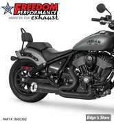 ECHAPPEMENT - FREEDOM PERFORMANCE - INDIAN CHIEF 22UP - SHORTY 2 EN 1 TURNOUT - NOIR - EMBOUT DROIT : CHROME  - IN00392