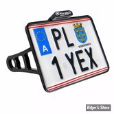 AUSTRIA - PLAQUE LATERALE - SPORTSTER 05/21 - HEINZ BIKES - SLIP-INN À LED - FORMAT : 210 X 170 MM - NOIR - HBSKZ-XL-A