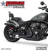 ECHAPPEMENT - FREEDOM PERFORMANCE - INDIAN CHIEF 22UP - SHORTY 2 EN 1 TURNOUT - COMBO - NOIR / CHROME - EMBOUT DROIT : NOIR  - IN00397