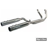 ECHAPPEMENT -  KHROME WERKS - 2-into-2 Dominator Exhaust System - TOURING MILWAUKEE EIGHT 17UP - CHROME / EMBOUTS : RACE - 200120