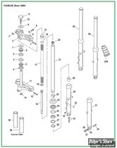  ECLATE N - PIECE N° 00 - ECLATE DES PIECES DE FOURCHE - SPORTSTER / DYNA / FXR 88UP